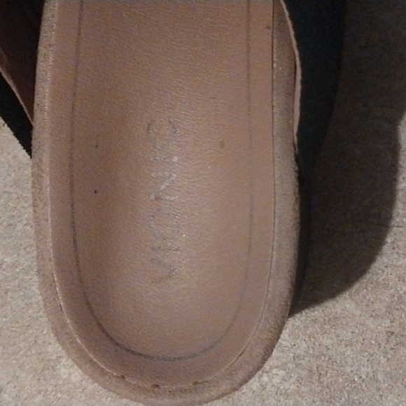 Vionic Kacie Black Suede Slip On Clog Mule Women’s 8 Chunky Block Heel Comfort - Picture 4 of 8